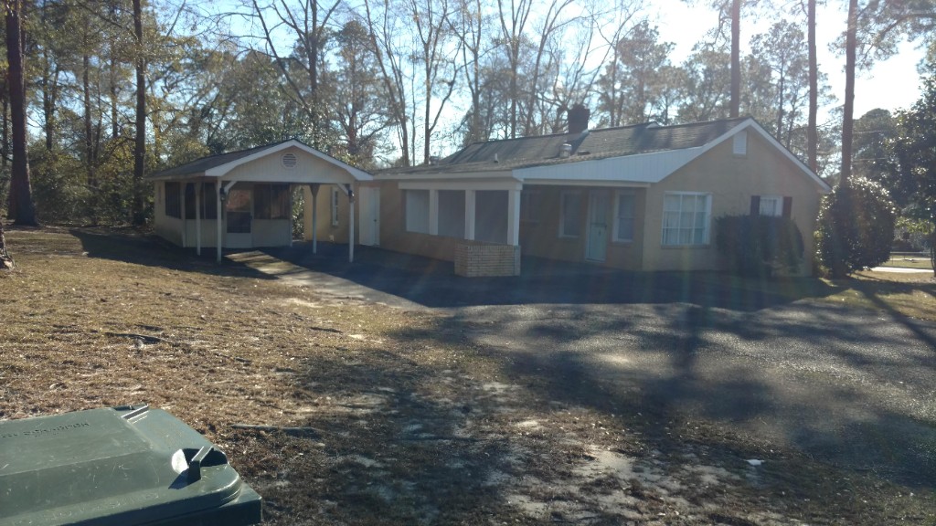 Two carports side view
